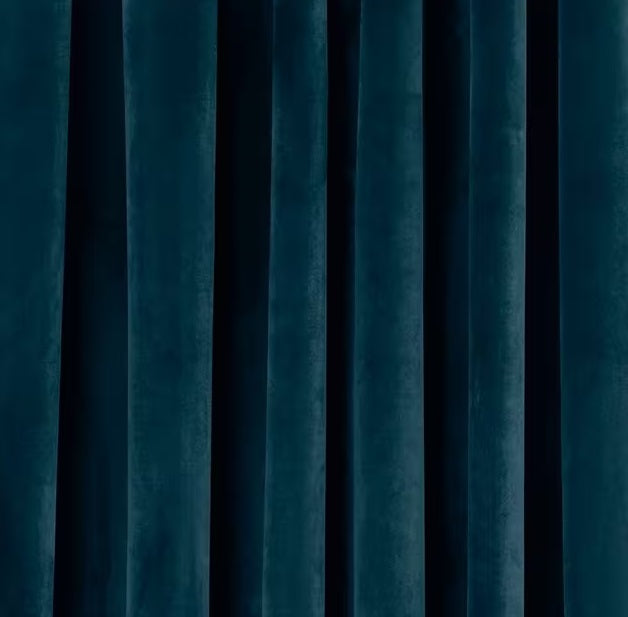 John Lewis Velvet Pair Lined Pencil Pleat Curtains W228 x Drop 182cm - Teal