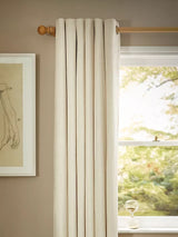 John Lewis Chenille Pair Blackout Lined Eyelet Curtains 228 x 228cm - Oyster - Kazoop 