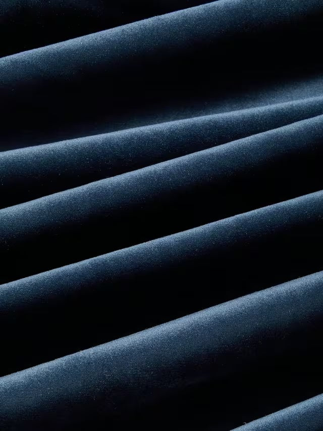 John Lewis Polyester Velvet Pair Lined Eyelet Curtains W228 x D137cm - Navy