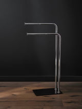 John Lewis Lux 2 Tier Small Bathroom Towel Stand H76cm - Stainless Steel