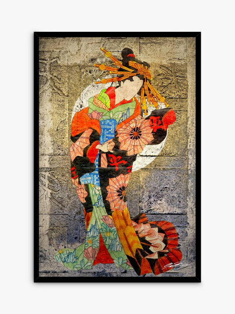 John Lewis John Butler 'Geisha Entertainer' Framed Print Set of 2 62 x 42cm