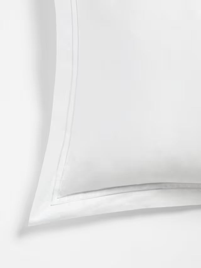 John Lewis Double Stitch 800 TC Egyptian Cotton King Duvet Cover - White