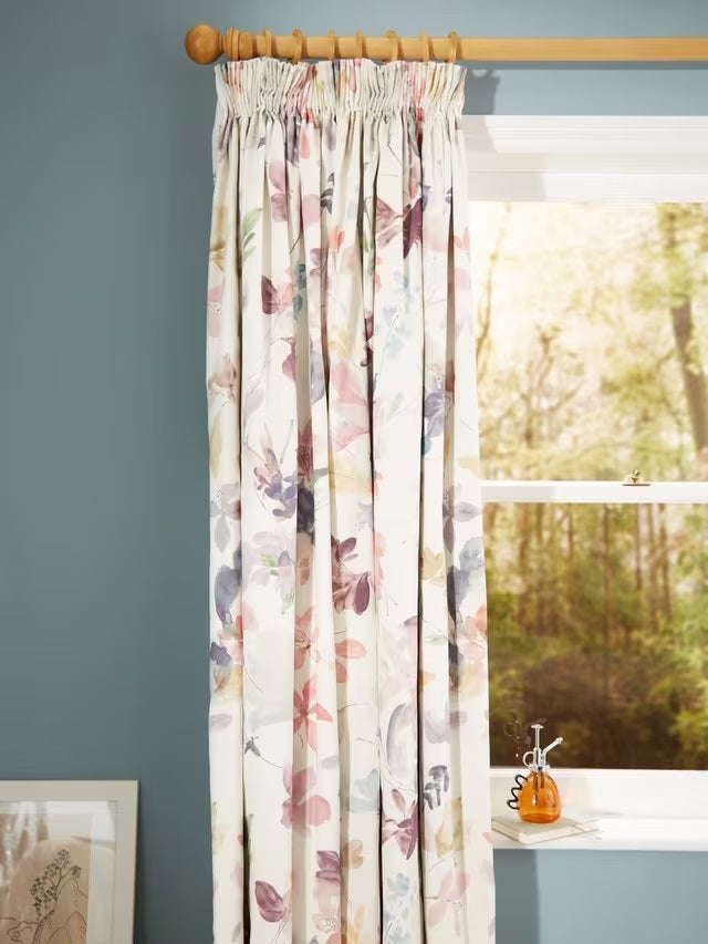 John Lewis Abelia Blackout/Thermal Pencil Pleat Curtains 167 x 137cm - Multi