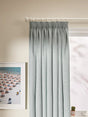 John Lewis Textured Weave Pair Thermal Pencil Pleat W228 x D274cm Duck Egg - Kazoop 