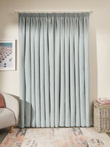 John Lewis Textured Thermal Pencil Pleat Curtains 228 x 228cm - Duck Egg - Kazoop 