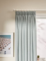 John Lewis Textured Thermal Pencil Pleat Curtains 228 x 228cm - Duck Egg - Kazoop 