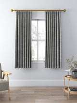 John Lewis Herringbone Weave Lined Pencil Pleat Curtains W167 x D137cm Slate