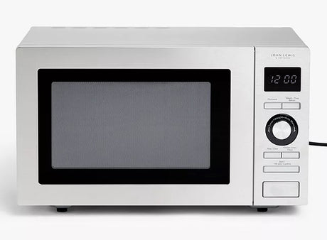 John Lewis JLSMWO09 25L Freestanding Microwave 900W - Silver - Kazoop 