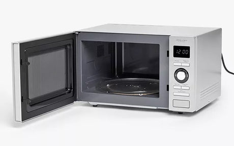 John Lewis JLSMWO09 25L Freestanding Microwave 900W - Silver - Kazoop 