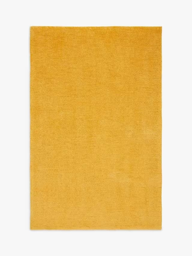 John Lewis ANYDAY Plain Easy Care Rectangular Rug L230 x W160cm - Mustard
