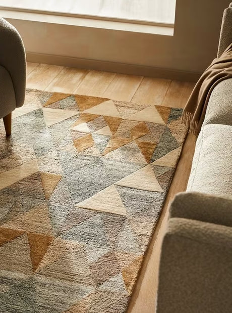 John Lewis Rectangular Geometric Prism Rug L300 x W200cm - Natural/Multi