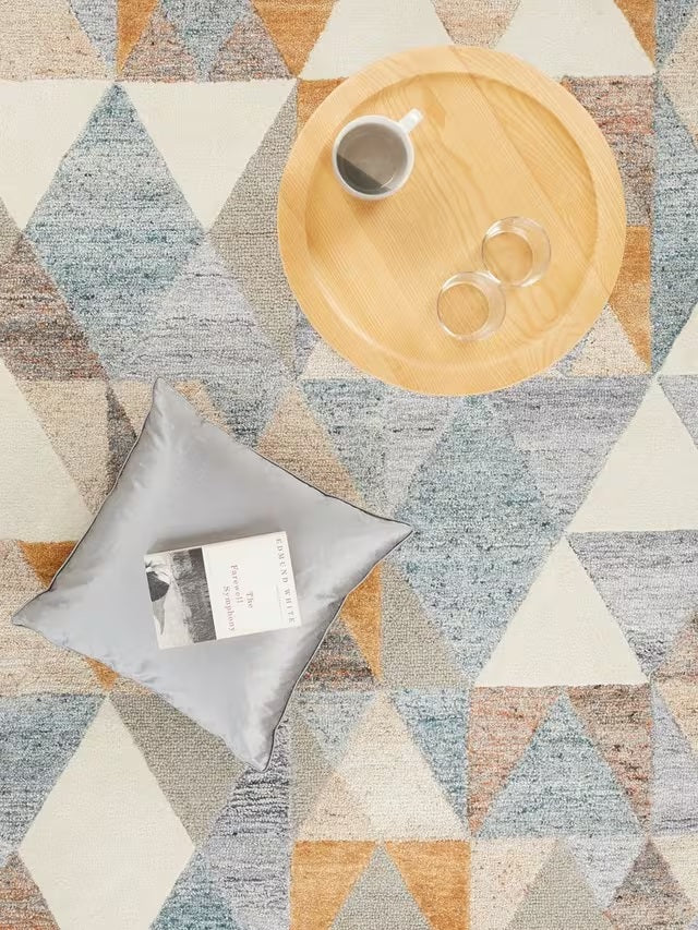 John Lewis Rectangular Geometric Prism Rug L300 x W200cm - Natural/Multi