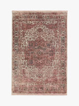 John Lewis Traditional Medallion Fade Rectangular Rug 230 x 160cm Dusk Pink