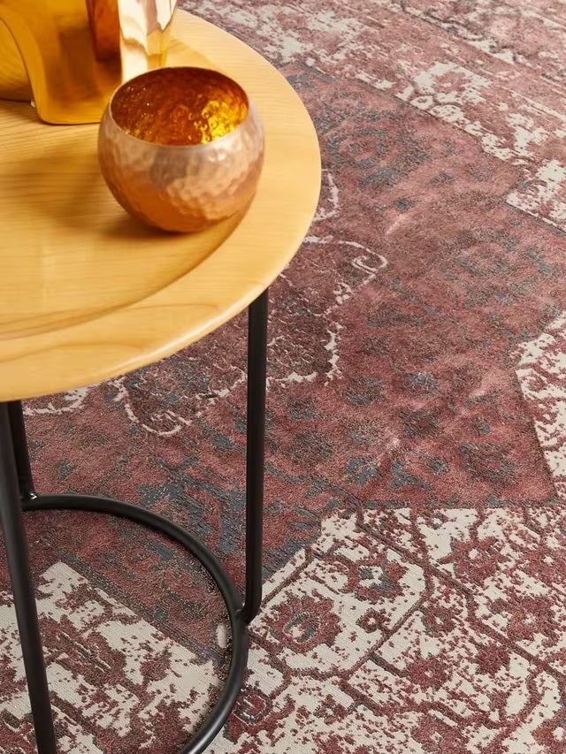 John Lewis Traditional Medallion Fade Rectangular Rug 230 x 160cm Dusk Pink