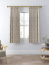 John Lewis Langley Leaf Lined Pencil Pleat Curtains 228 x 137cm - Rosehip