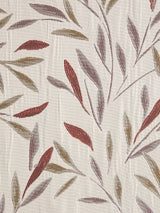 John Lewis Langley Leaf Lined Pencil Pleat Curtains 228 x 137cm - Rosehip