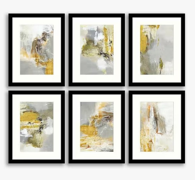 John Lewis Natasha Barnes 'Ochre Dreams' Framed Prints 43 x 33cm Set of 6