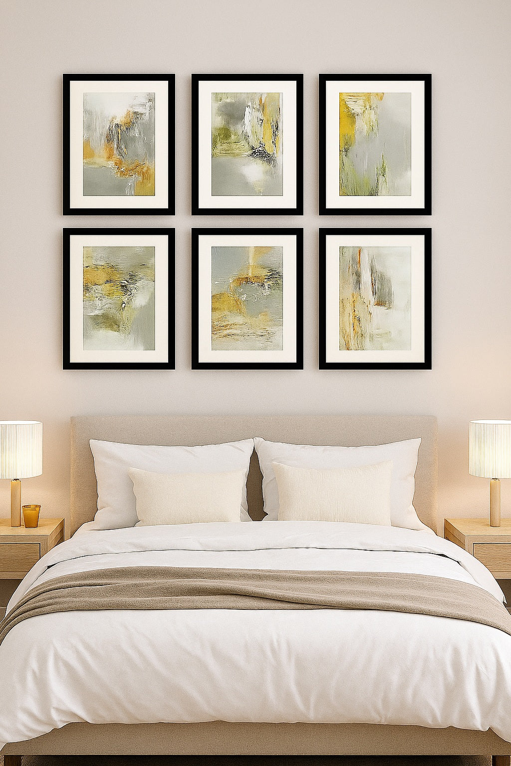 John Lewis Natasha Barnes 'Ochre Dreams' Framed Prints 43 x 33cm Set of 6