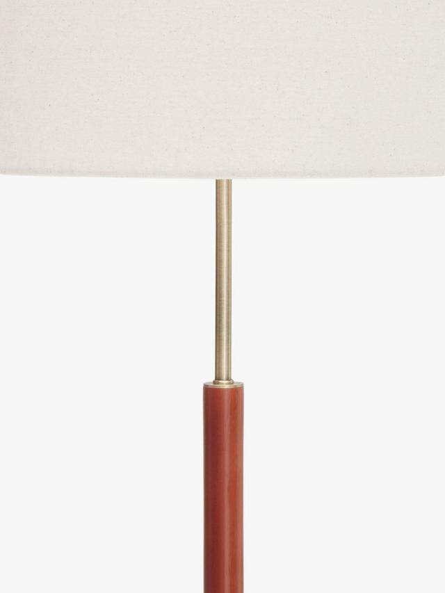John Lewis Hamilton Floor Lamp H163 x Dia.48.3cm Walnut Stain/Antique Brass