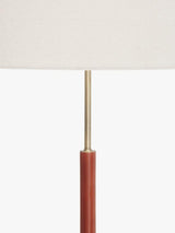 John Lewis Hamilton Floor Lamp H163 x Dia.48.3cm Walnut Stain/Antique Brass