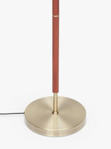 John Lewis Hamilton Floor Lamp H163 x Dia.48.3cm Walnut Stain/Antique Brass