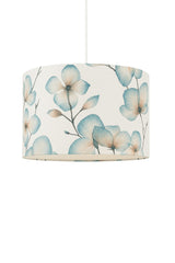 Harlequin Kienze Cotton Floral Modern Drum Lampshade H20 x Dia.30cm - Teal