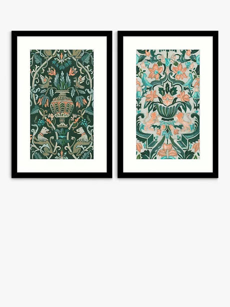 John Lewis Chariklia Zarris 'Verdant Tapestry' Framed Print & Mount Set of 2 - Kazoop 