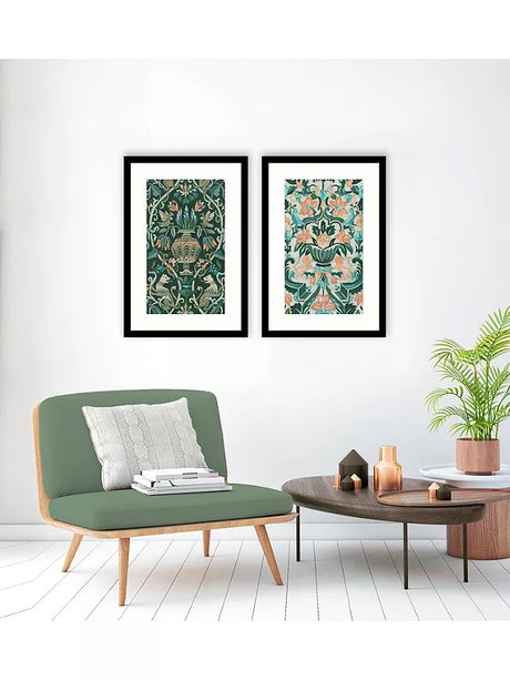 John Lewis Chariklia Zarris 'Verdant Tapestry' Framed Print & Mount Set of 2 - Kazoop 