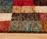 John Lewis Bold Blanket Geometric Rectangular Jute Rug 300 x 200cm - Multi