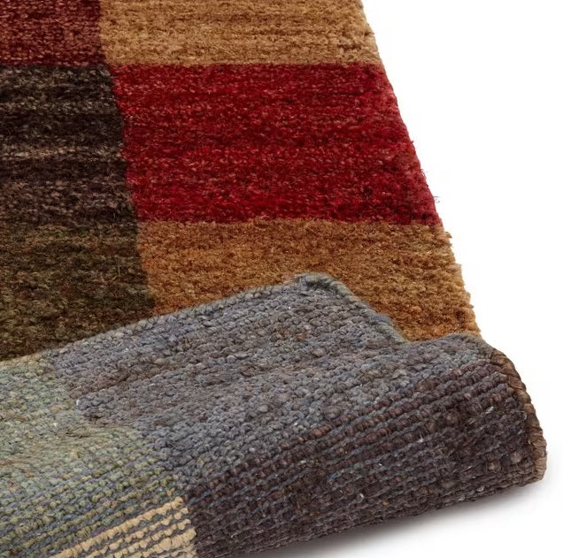 John Lewis Bold Blanket Geometric Rectangular Jute Rug 300 x 200cm - Multi