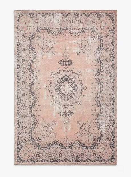 John Lewis Jaipur Traditional Design Cotton Blend Rug 300 x 200cm - Pink - Kazoop 