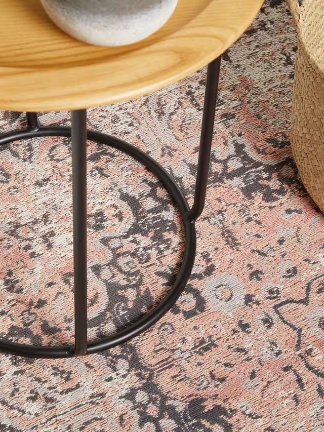 John Lewis Jaipur Traditional Design Cotton Blend Rug 300 x 200cm - Pink - Kazoop 