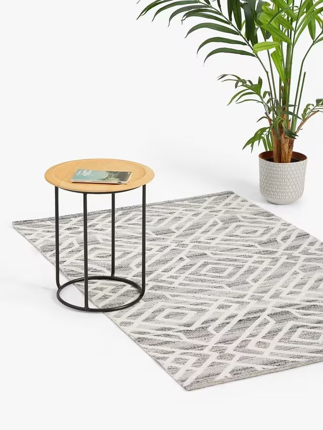 John Lewis Aztec Indoor/Outdoor Geometric Rectangular Rug 240 x 170cm - Grey