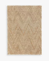 John Lewis Chevron Knot Textured Rectangular Jute Rug L150 x W90cm - Neutral