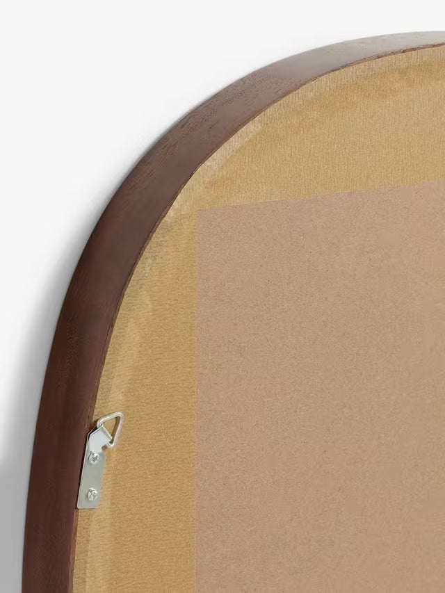 John Lewis Mid Century Retro Square Wood Wall Mirror 65 x 65cm - Walnut
