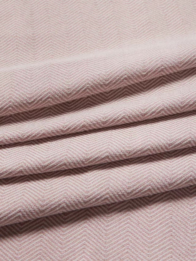 John Lewis Herringbone Weave Lined Pencil Pleat Curtains 228 x 228cm - Pink - Kazoop 