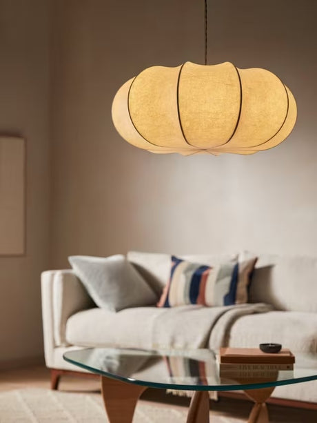 John Lewis Synthetic Silk Fibre Oversize Pendant Ceiling Light - White