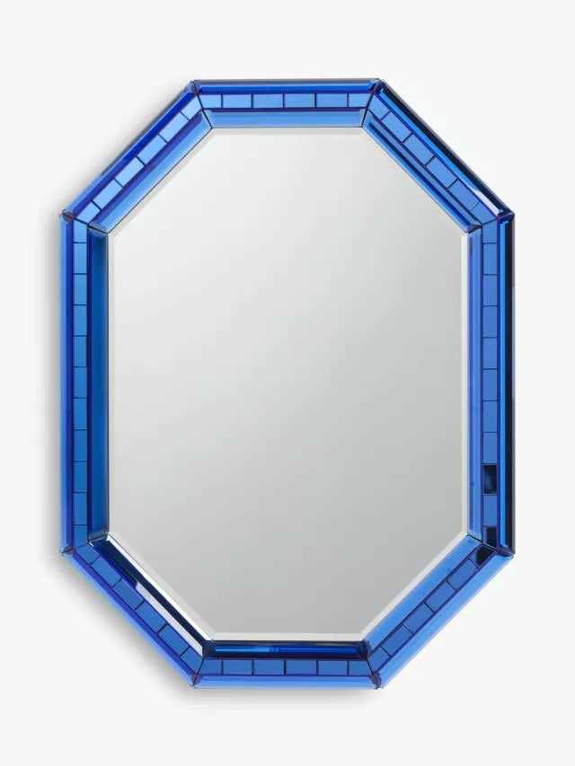 John Lewis + Matthew Williamson Bevelled Glass Wall Mirror 66 x 50cm - Blue