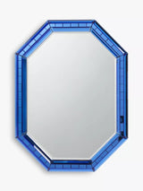 John Lewis + Matthew Williamson Bevelled Glass Wall Mirror 66 x 50cm - Blue