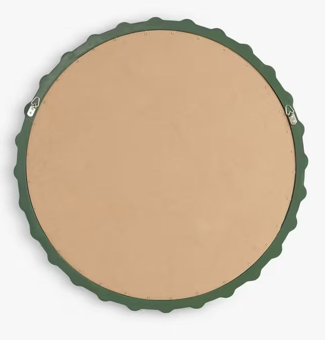 John Lewis + Matthew Williamson 80cm Bobbin Wooden Round Wall Mirror - Green