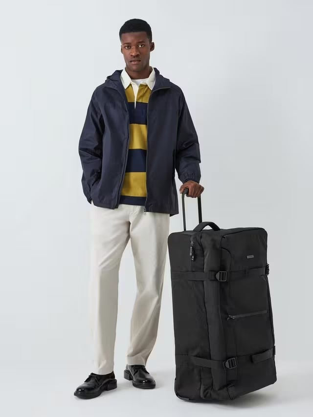John Lewis Dakar Duffle 95L 79cm 2-Wheel Large Soft-Sided Suitcase - Black