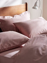 John Lewis Soft & Silky Egyptian Cotton Sateen Super King Duvet Cover - Rosa