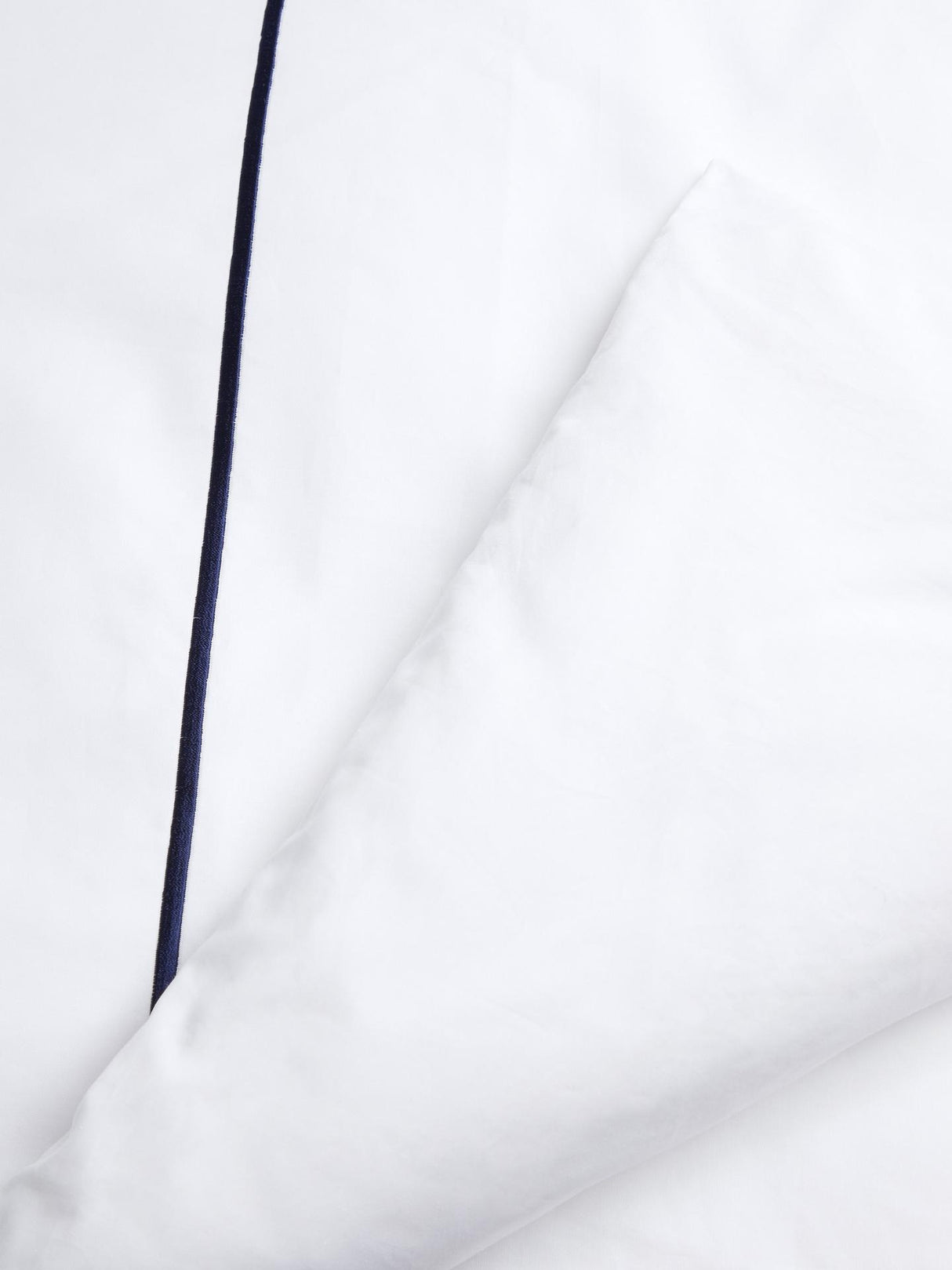 John Lewis Crisp & Fresh Harlow Cotton Double Duvet Cover - Navy/White