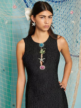 Sister Jane Womens Fine Catch Textured Mini Dress UK 12 - Black