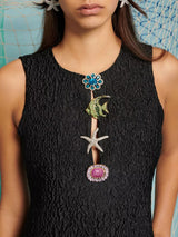 Sister Jane Womens Fine Catch Textured Mini Dress UK 12 - Black