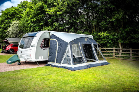 Maypole Stoneleigh 390cm Poled Porch Awning for Caravans & Motorhomes - Grey