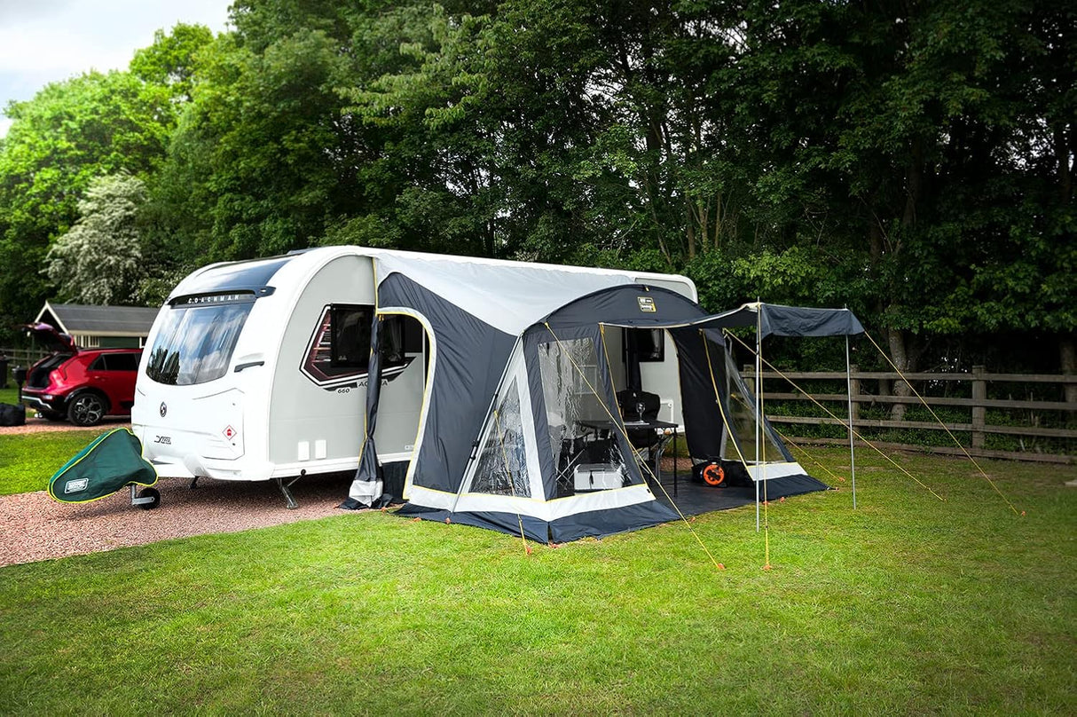 Maypole Stoneleigh 390cm Poled Porch Awning for Caravans & Motorhomes - Grey