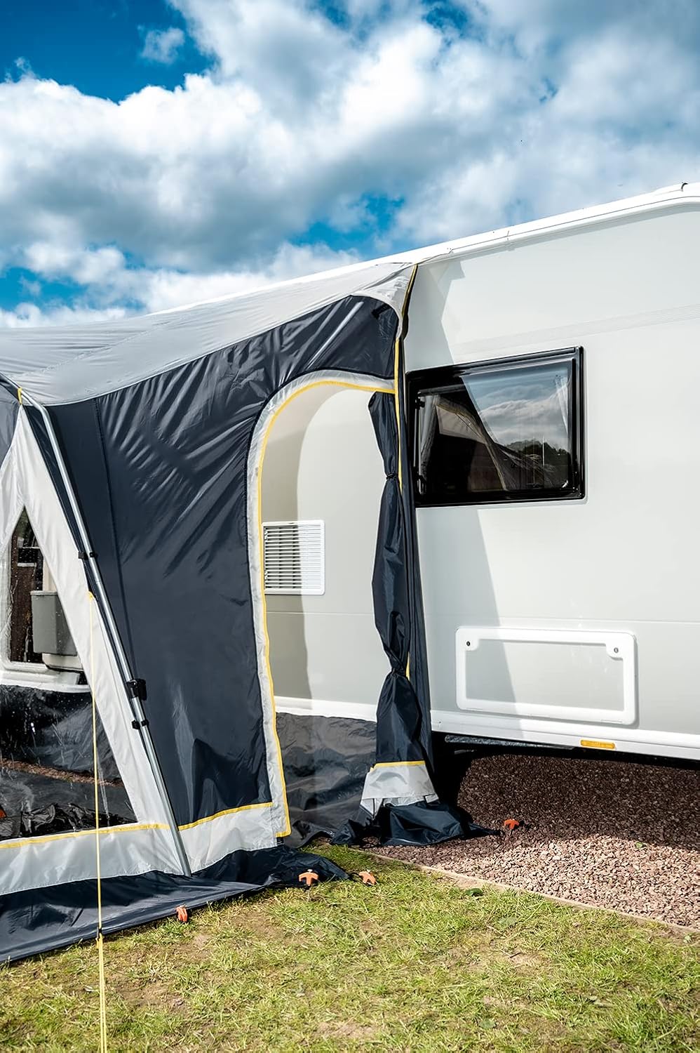 Maypole Stoneleigh 390cm Poled Porch Awning for Caravans & Motorhomes - Grey