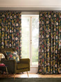Clarke & Clarke Passiflora Lined Pencil Pleat Curtains 117 x 137cm - Emerald - Kazoop 