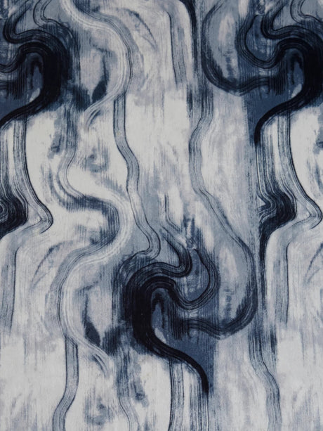 Clarke & Clarke Tessuto Pair Curtains - W117 x Drop 137cm - Smoke Midnight